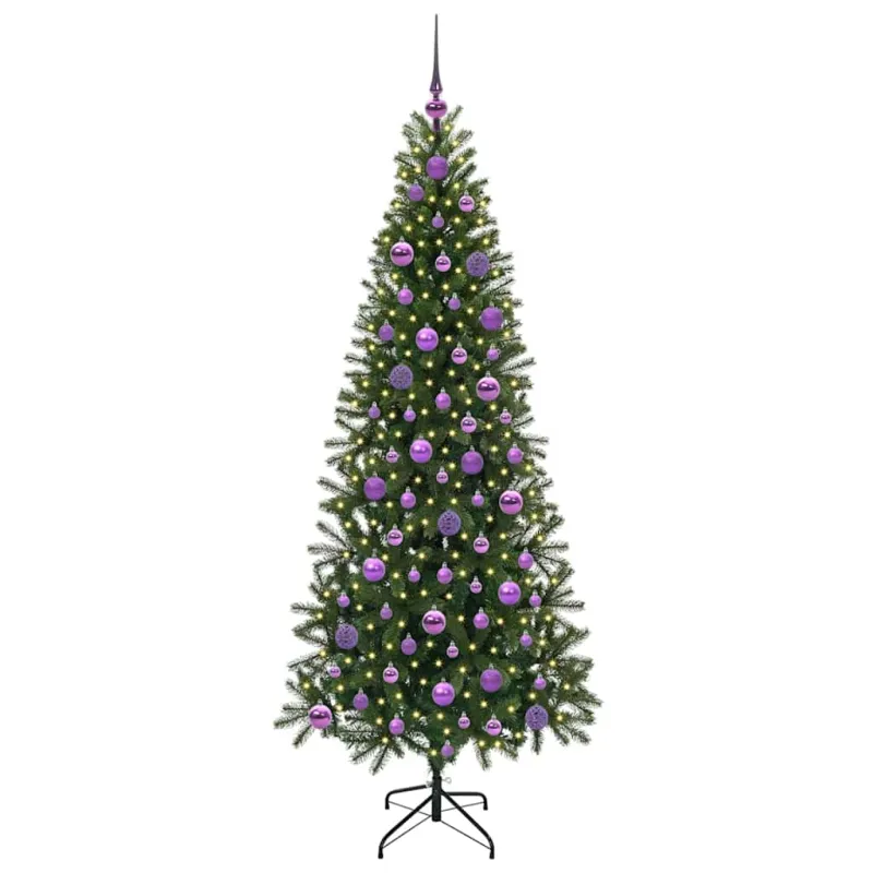 Dirbtinė Kalėdų eglutė su 300 LED Žalia 180 cm PE ir PVC