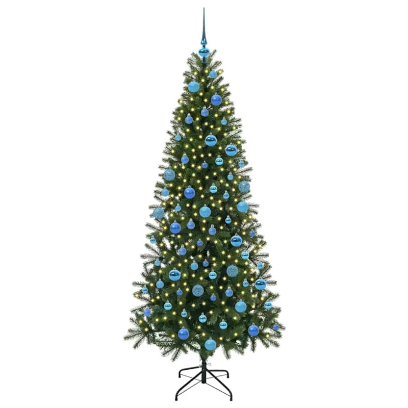 Dirbtinė Kalėdų eglutė su 300 LED Žalia 180 cm PE ir PVC