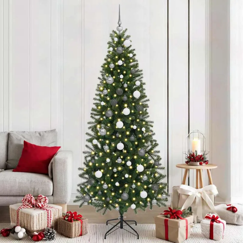 Dirbtinė Kalėdų eglutė su 300 LED Žalia 210 cm PE ir PVC