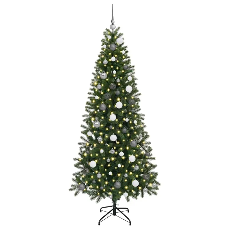 Dirbtinė Kalėdų eglutė su 300 LED Žalia 210 cm PE ir PVC