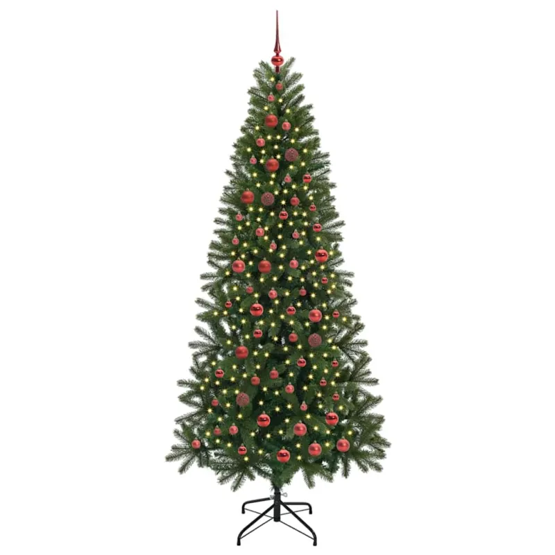 Dirbtinė Kalėdų eglutė su 300 LED Žalia 210 cm PE ir PVC