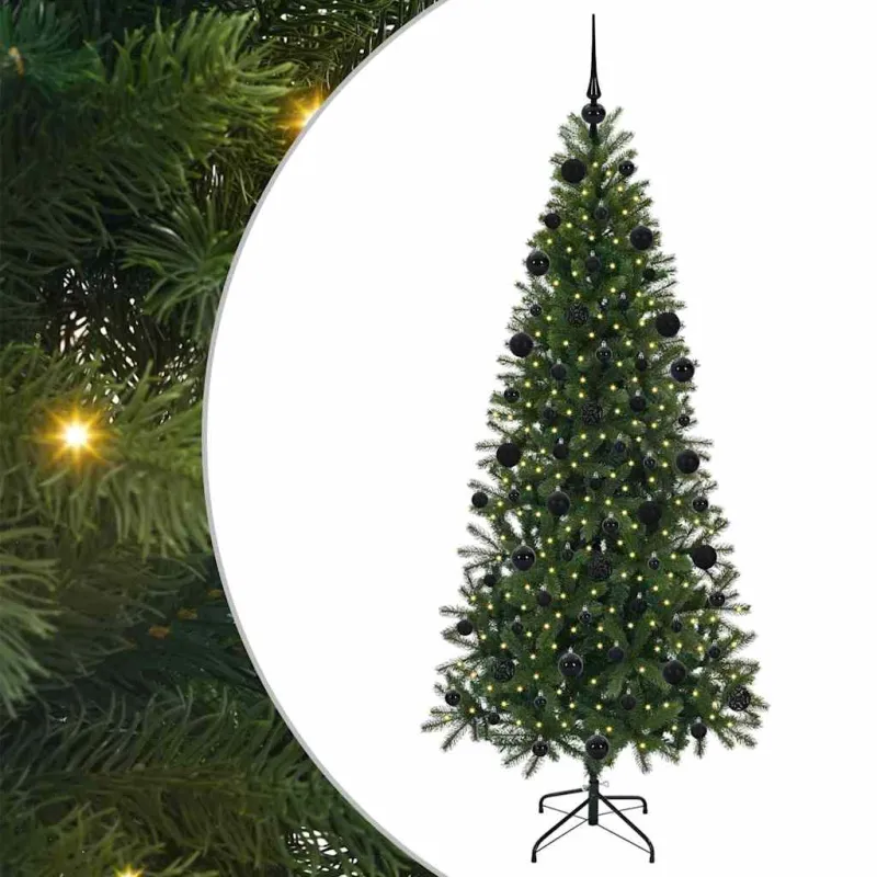 Dirbtinė Kalėdų eglutė su 300 LED Žalia 210 cm PE ir PVC