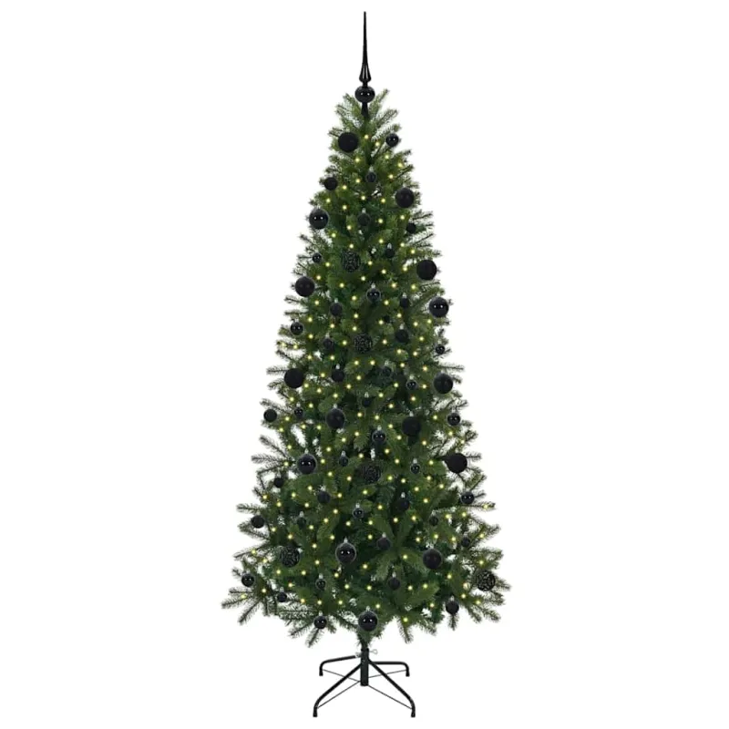 Dirbtinė Kalėdų eglutė su 300 LED Žalia 210 cm PE ir PVC