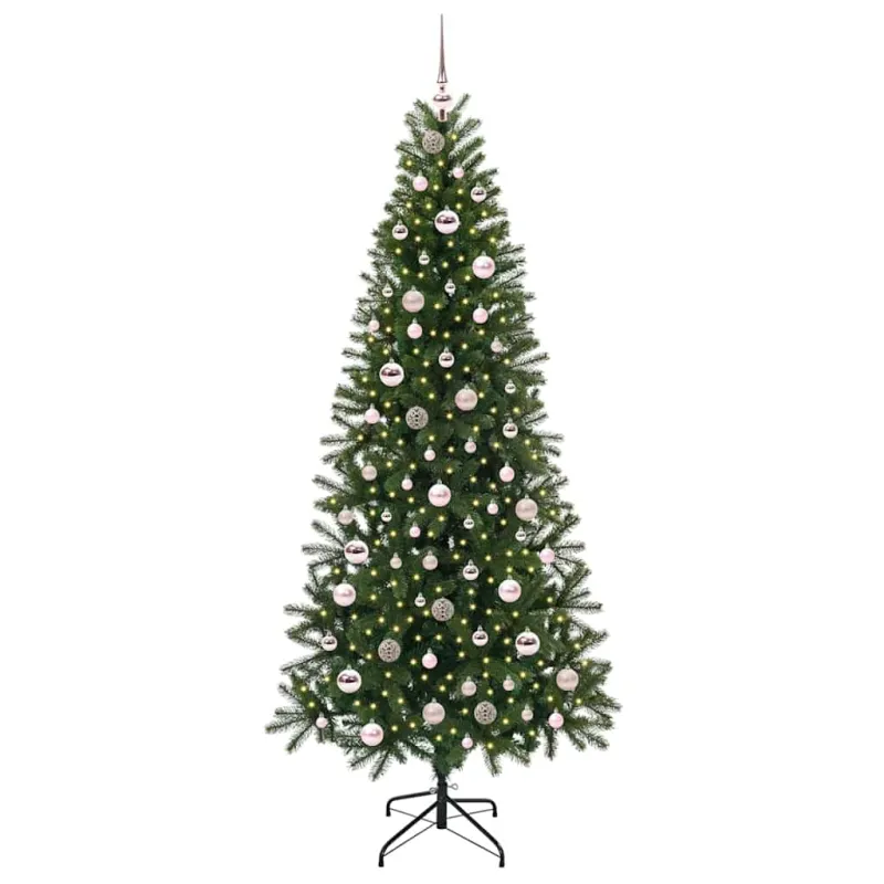 Dirbtinė Kalėdų eglutė su 300 LED Žalia 210 cm PE ir PVC