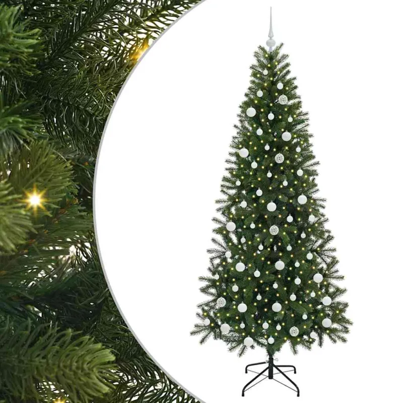 Dirbtinė Kalėdų eglutė su 300 LED Žalia 210 cm PE ir PVC