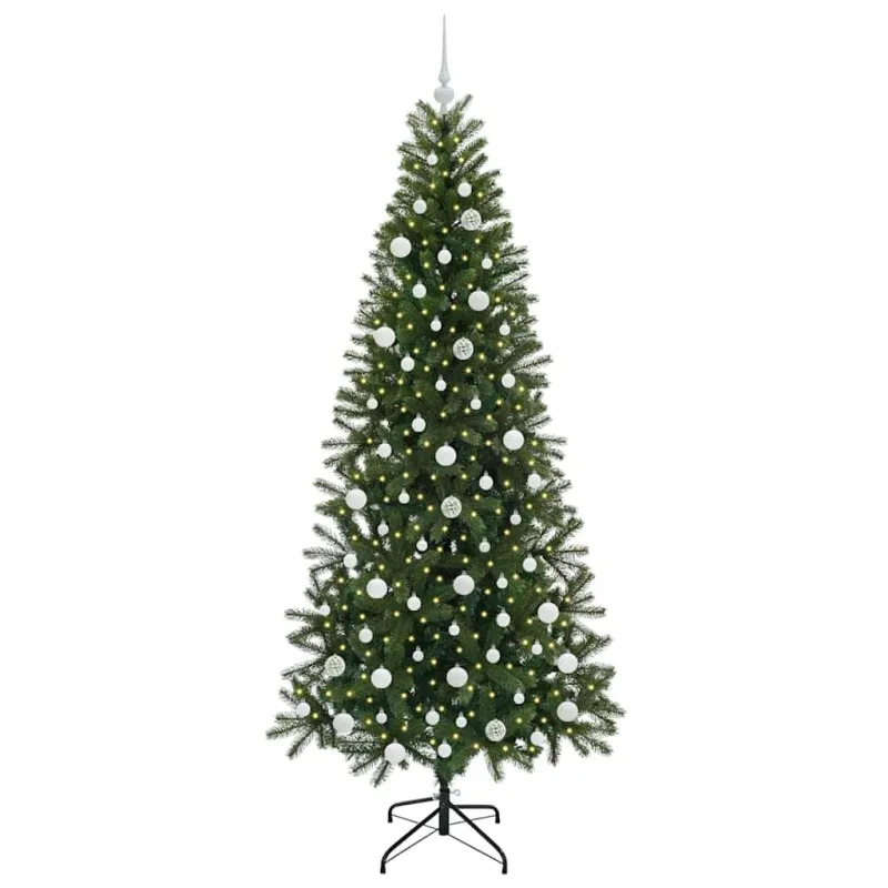Dirbtinė Kalėdų eglutė su 300 LED Žalia 210 cm PE ir PVC