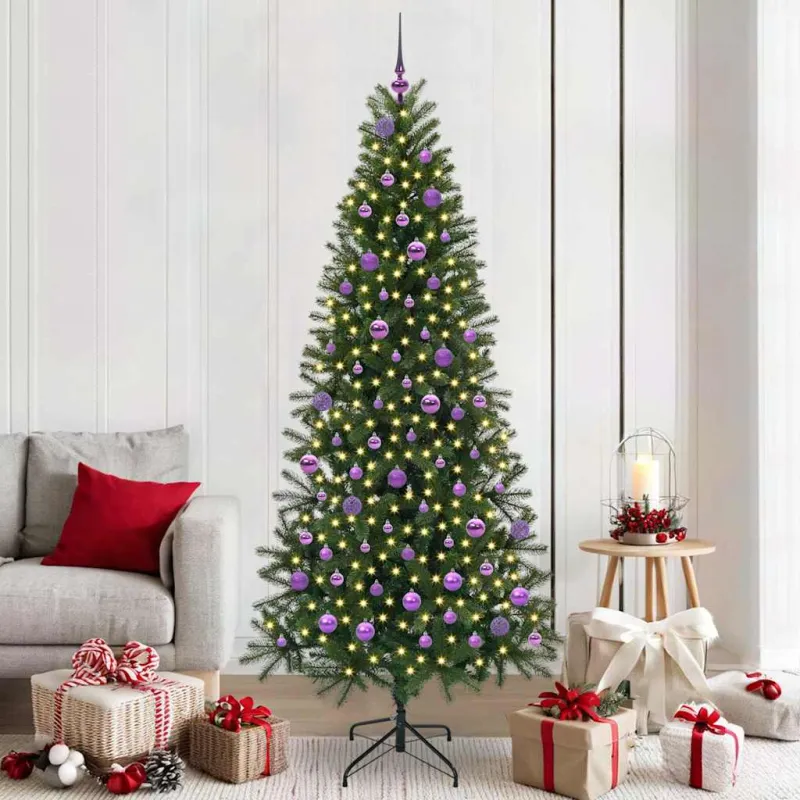 Dirbtinė Kalėdų eglutė su 300 LED Žalia 210 cm PE ir PVC
