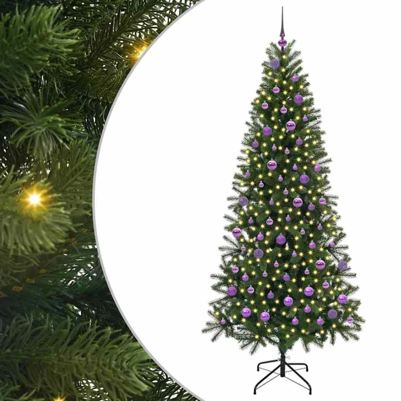 Dirbtinė Kalėdų eglutė su 300 LED Žalia 210 cm PE ir PVC