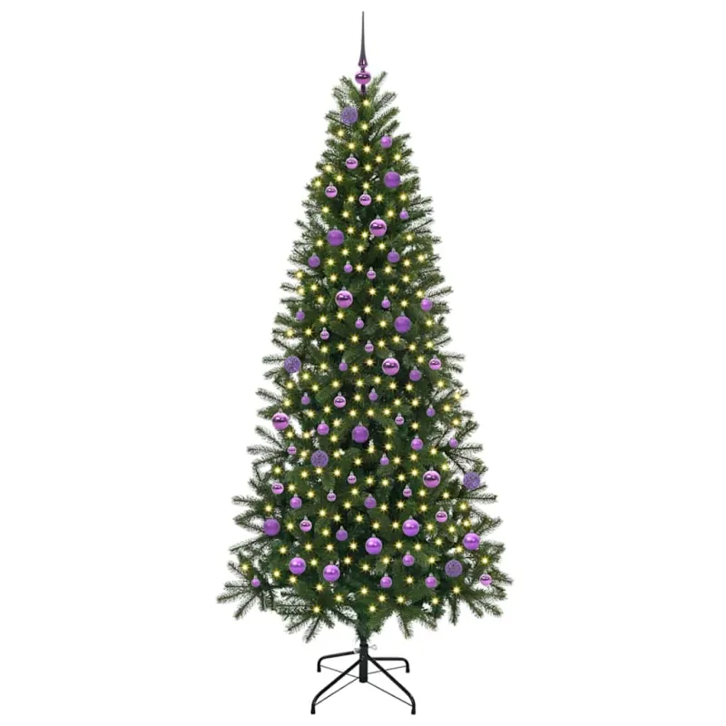 Dirbtinė Kalėdų eglutė su 300 LED Žalia 210 cm PE ir PVC