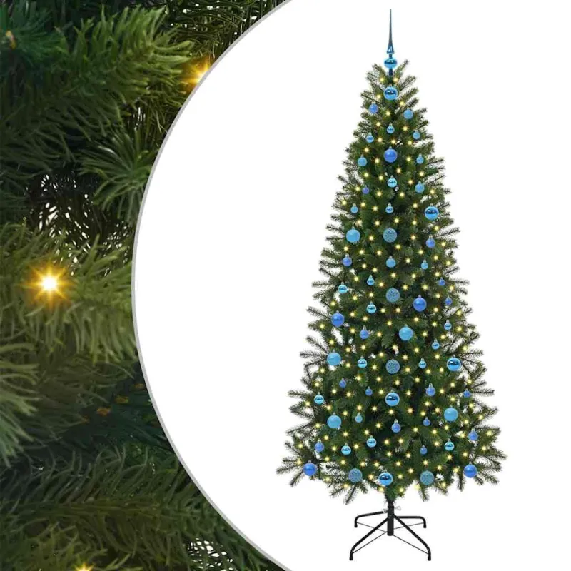 Dirbtinė Kalėdų eglutė su 300 LED Žalia 210 cm PE ir PVC