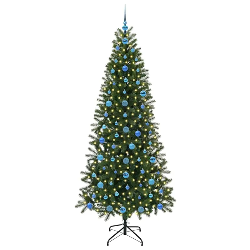 Dirbtinė Kalėdų eglutė su 300 LED Žalia 210 cm PE ir PVC