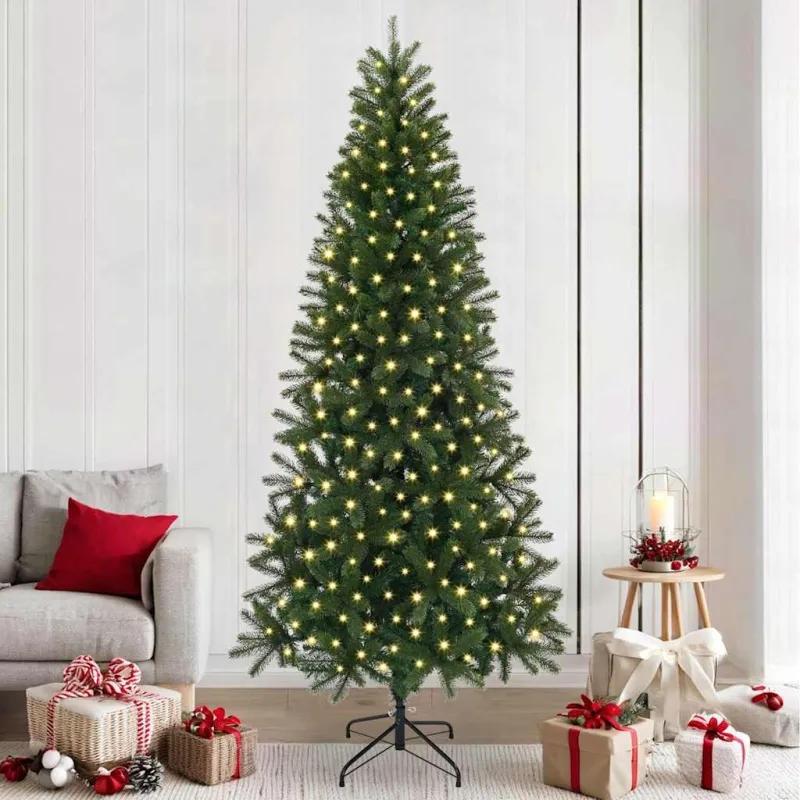 Dirbtinė Kalėdų eglutė su 300 LED Žalia 240 cm PE ir PVC