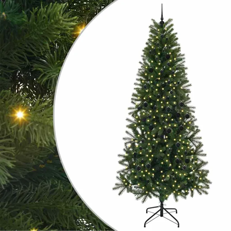 Dirbtinė Kalėdų eglutė su 300 LED Žalia 240 cm PE ir PVC