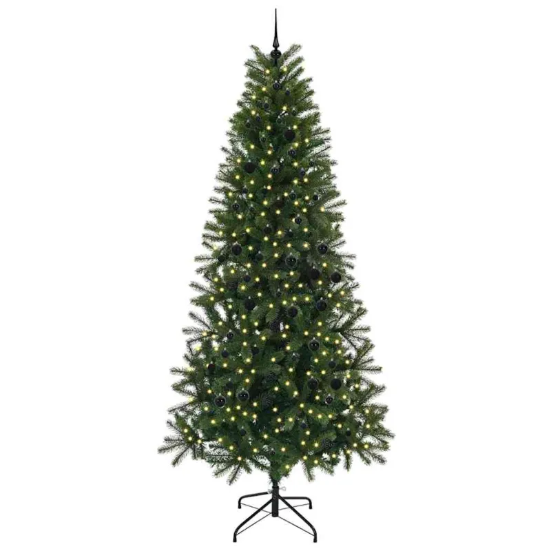 Dirbtinė Kalėdų eglutė su 300 LED Žalia 240 cm PE ir PVC