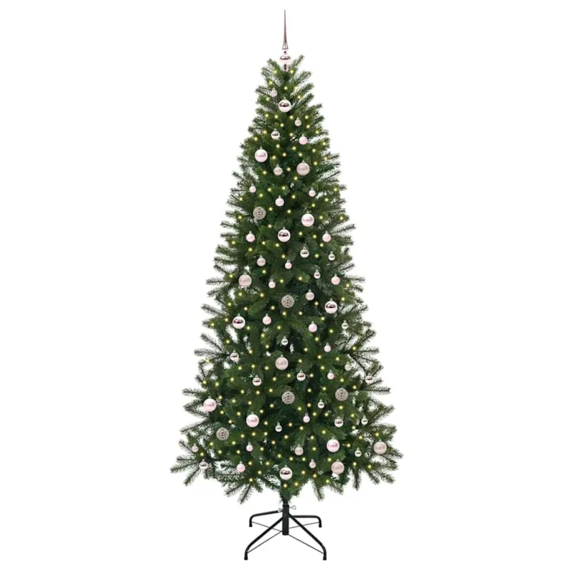 Dirbtinė Kalėdų eglutė su 300 LED Žalia 240 cm PE ir PVC