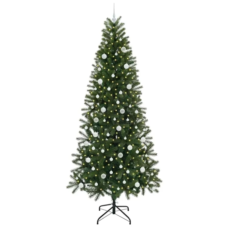Dirbtinė Kalėdų eglutė su 300 LED Žalia 240 cm PE ir PVC