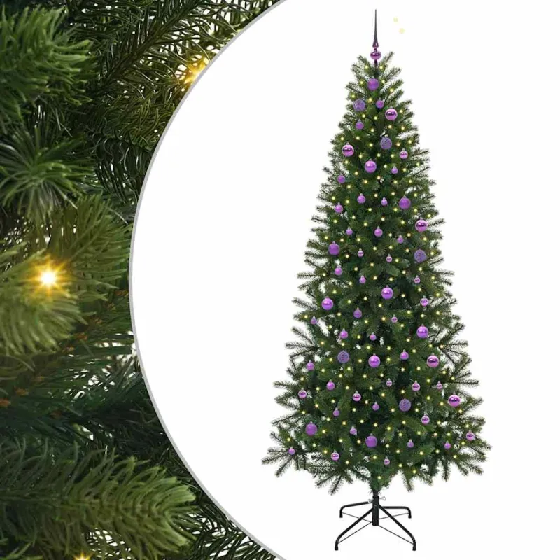 Dirbtinė Kalėdų eglutė su 300 LED Žalia 240 cm PE ir PVC