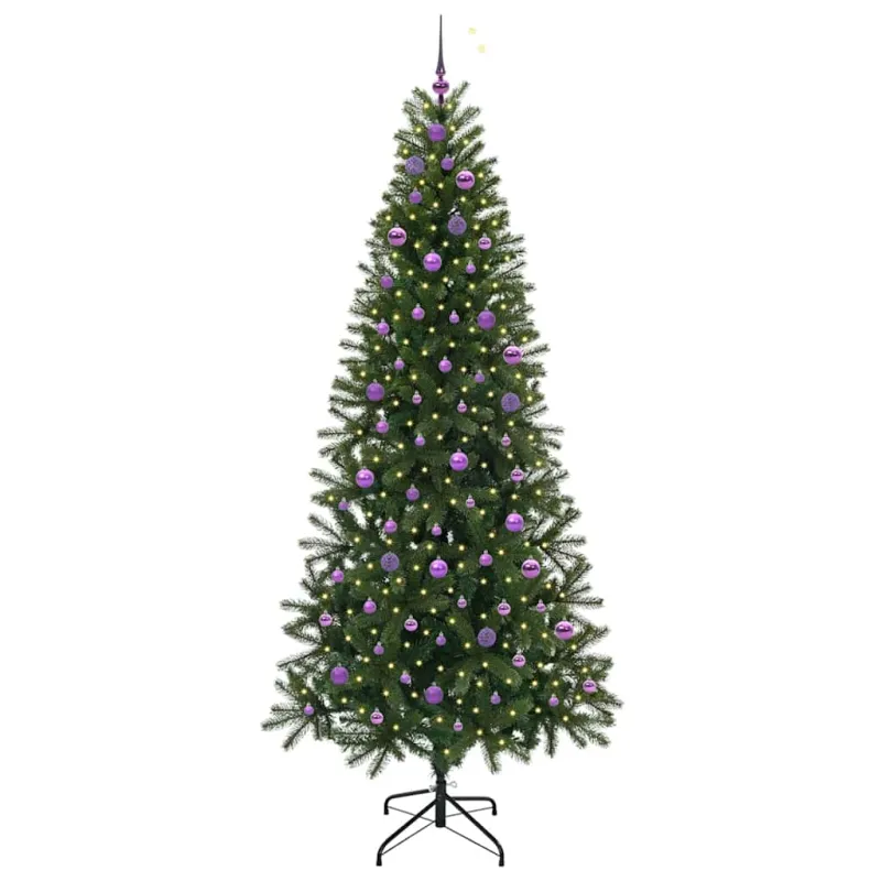 Dirbtinė Kalėdų eglutė su 300 LED Žalia 240 cm PE ir PVC
