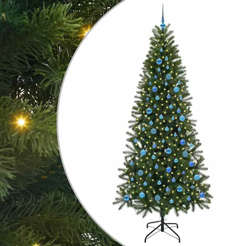 Dirbtinė Kalėdų eglutė su 300 LED Žalia 240 cm PE ir PVC