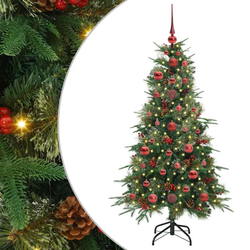 Dirbtinė Sulankstoma Kalėdų Eglutė Žalia 120 cm PE ir PVC