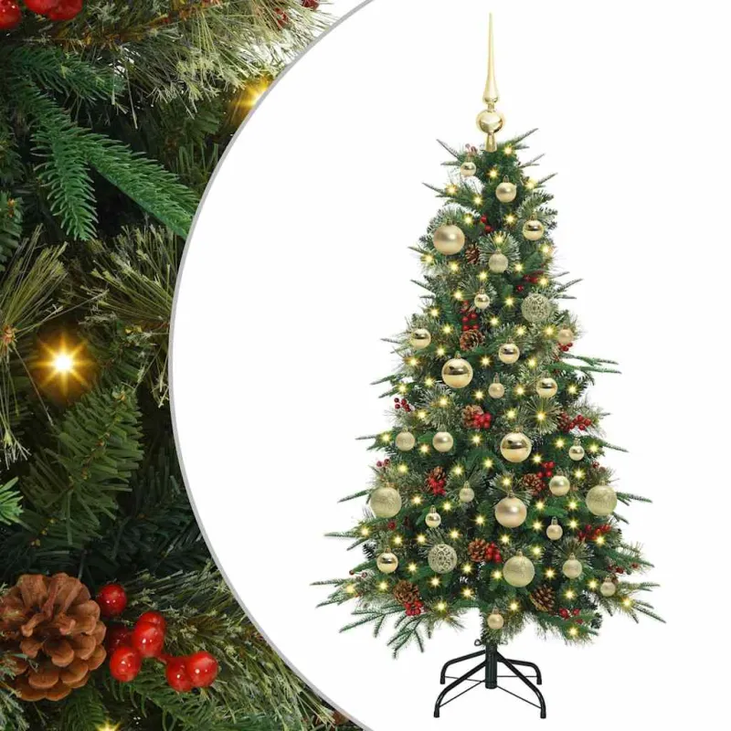 Dirbtinė Sulankstoma Kalėdų Eglutė Žalia 120 cm PE ir PVC