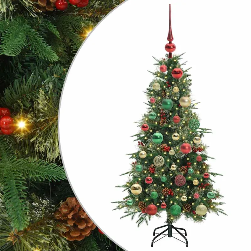Dirbtinė Sulankstoma Kalėdų Eglutė Žalia 120 cm PE ir PVC