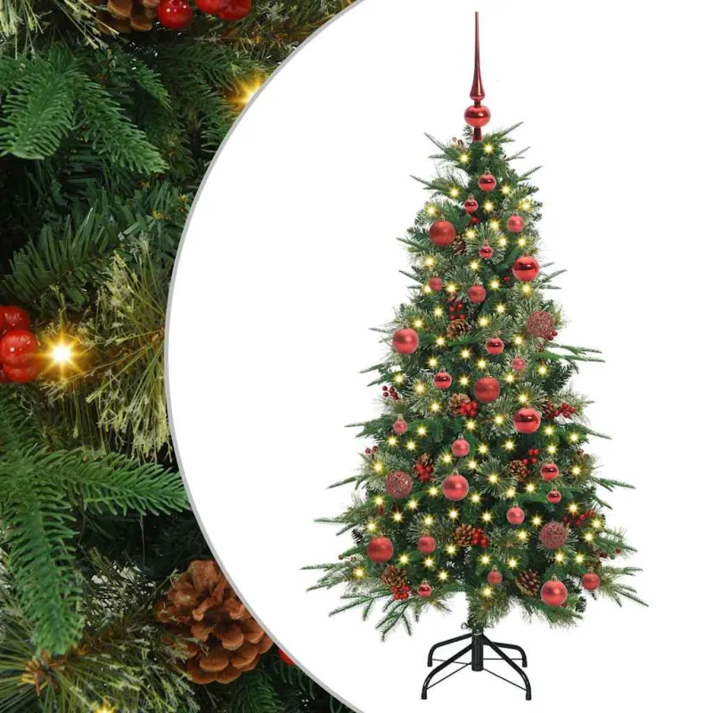 Dirbtinė Sulankstoma Kalėdų Eglutė Žalia 150 cm PE ir PVC