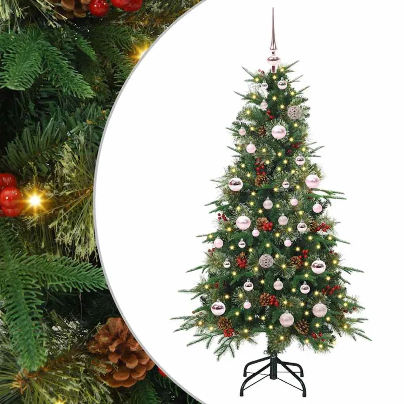 Dirbtinė Sulankstoma Kalėdų Eglutė Žalia 150 cm PE ir PVC