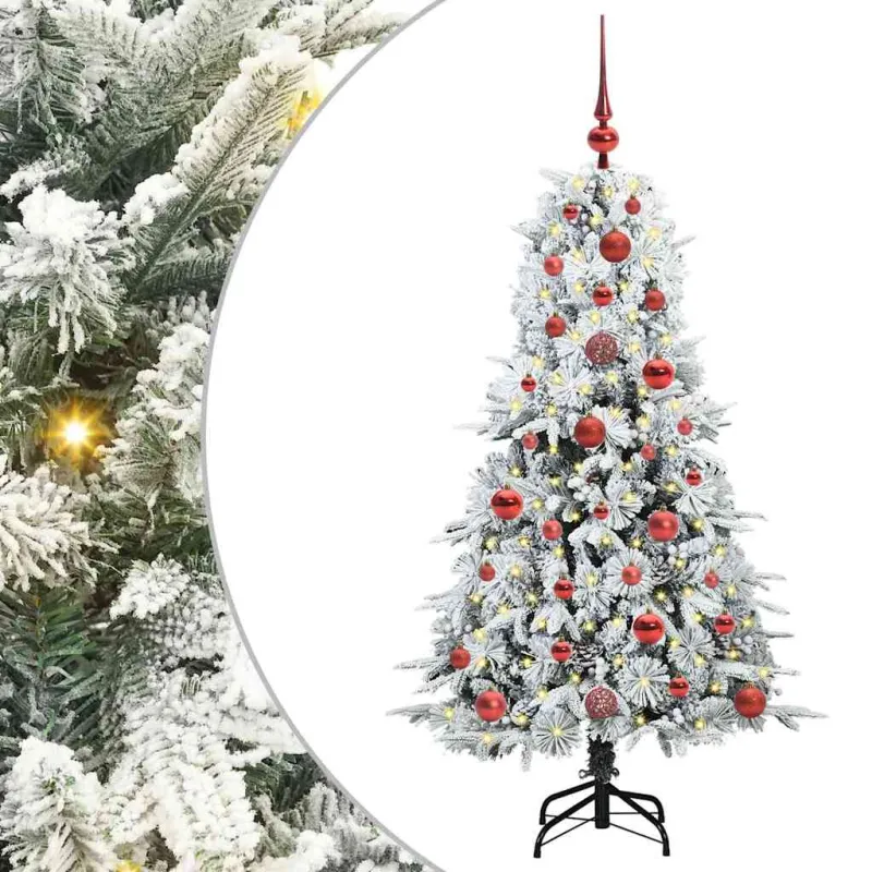 Dirbtinė Sulankstoma Kalėdų Eglutė Balta 120 cm PE ir PVC