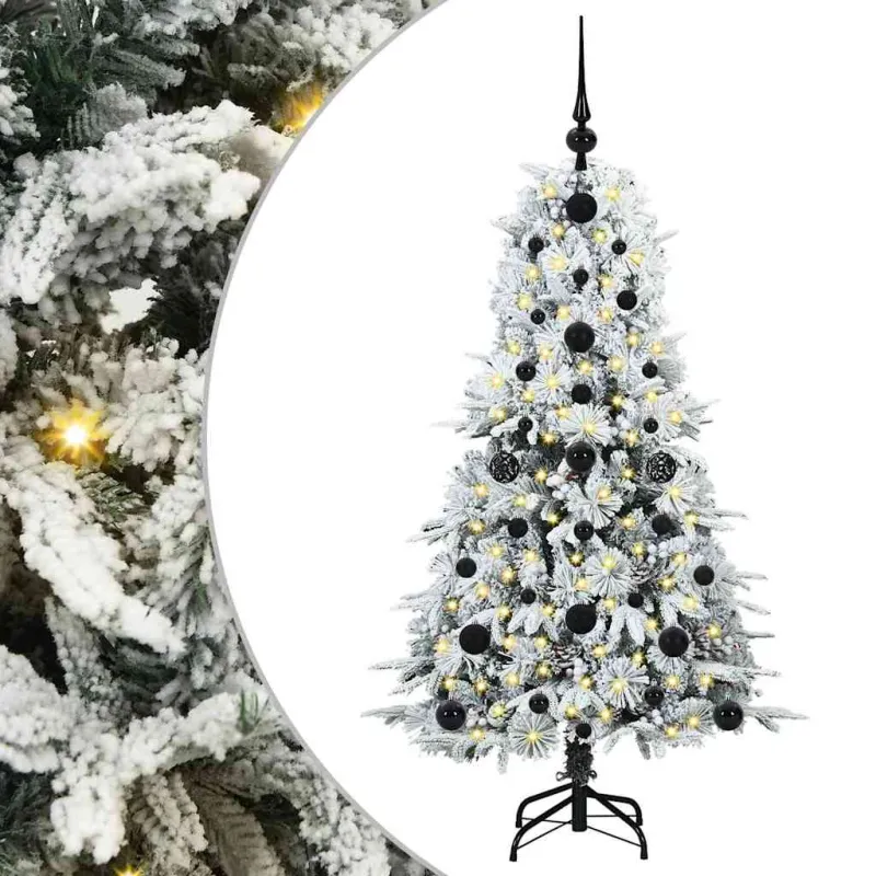 Dirbtinė Sulankstoma Kalėdų Eglutė Balta 120 cm PE ir PVC