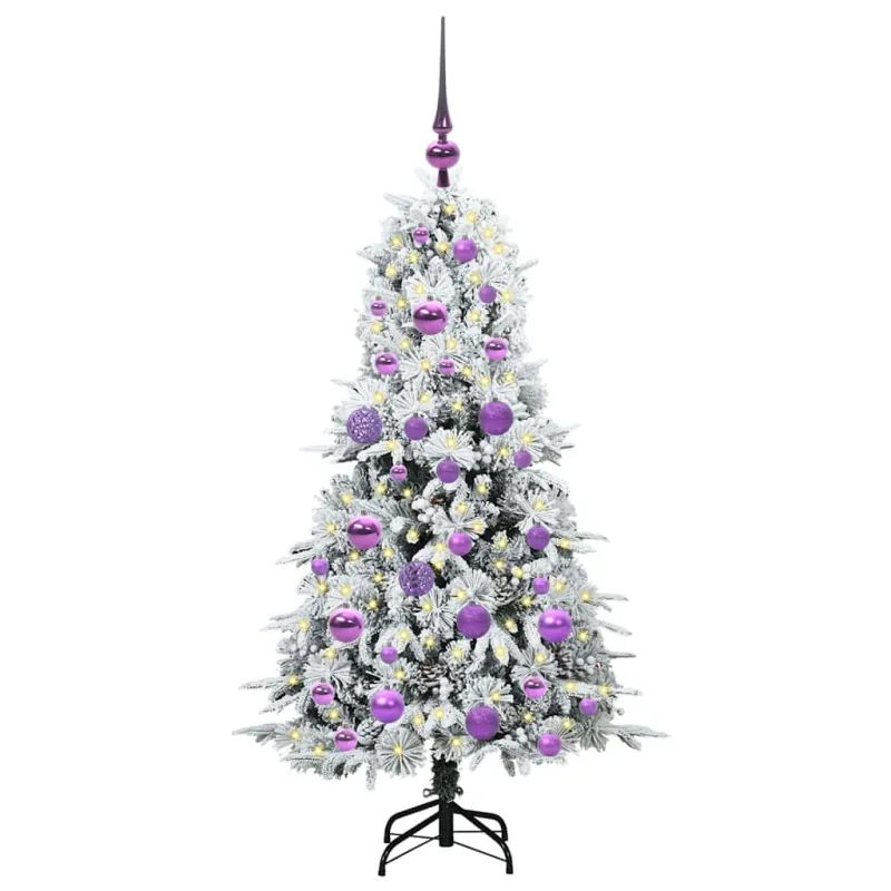 Dirbtinė Sulankstoma Kalėdų Eglutė Balta 120 cm PE ir PVC