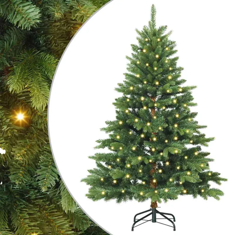 Dirbtinė Kalėdų eglutė su 150 LED Žalia 150 cm PE ir PVC
