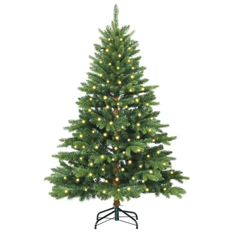 Dirbtinė Kalėdų eglutė su 150 LED Žalia 150 cm PE ir PVC