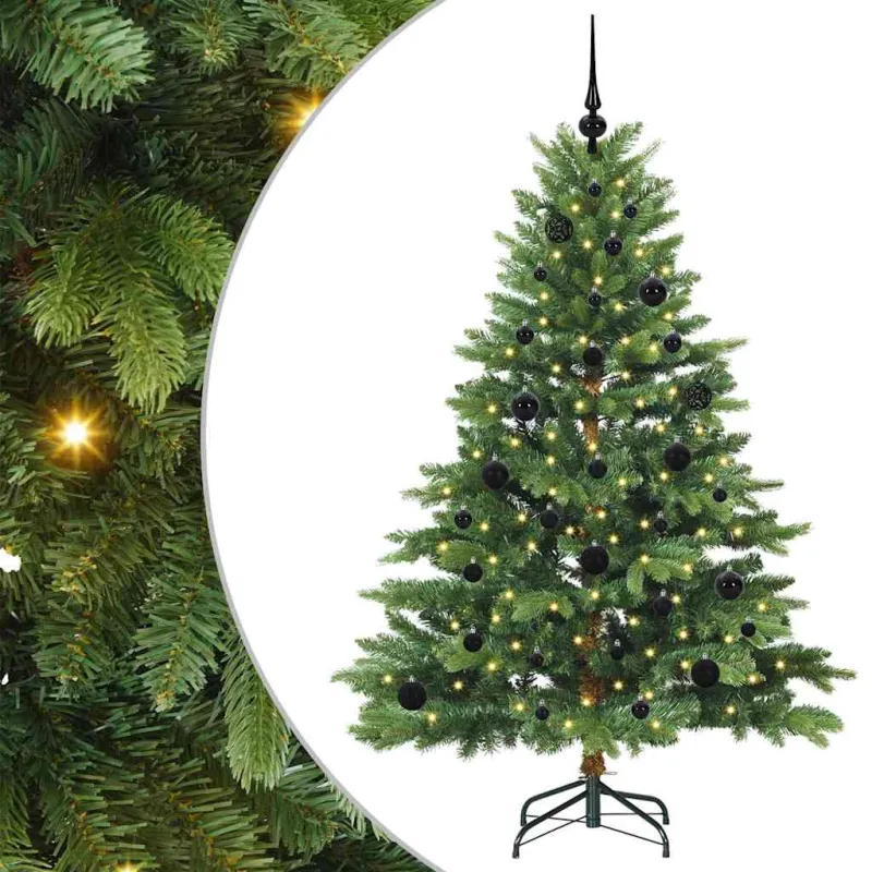 Dirbtinė Kalėdų eglutė su 150 LED Žalia 150 cm PE ir PVC
