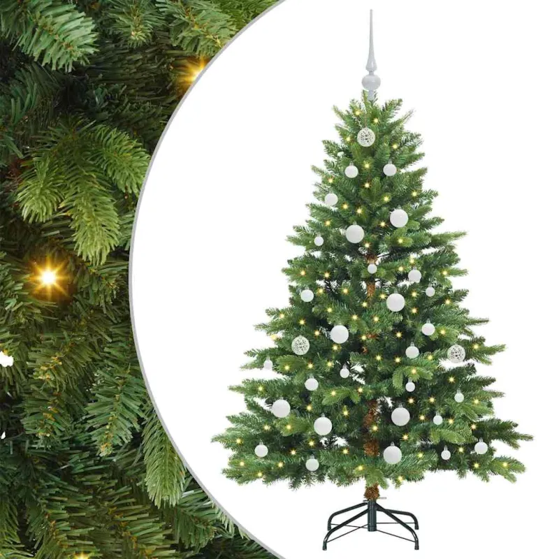 Dirbtinė Kalėdų eglutė su 150 LED Žalia 150 cm PE ir PVC
