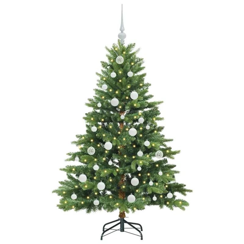 Dirbtinė Kalėdų eglutė su 150 LED Žalia 150 cm PE ir PVC