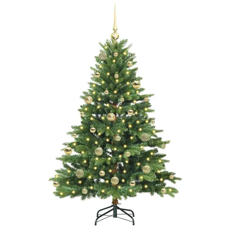 Dirbtinė Kalėdų eglutė su 150 LED Žalia 150 cm PE ir PVC