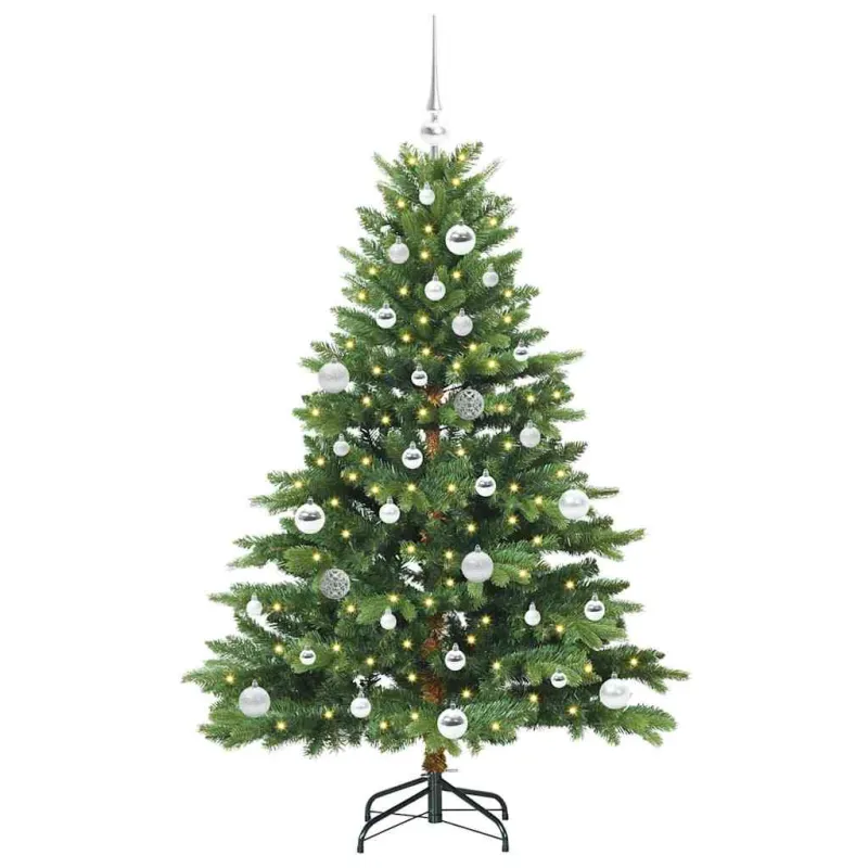 Dirbtinė Kalėdų eglutė su 150 LED Žalia 150 cm PE ir PVC