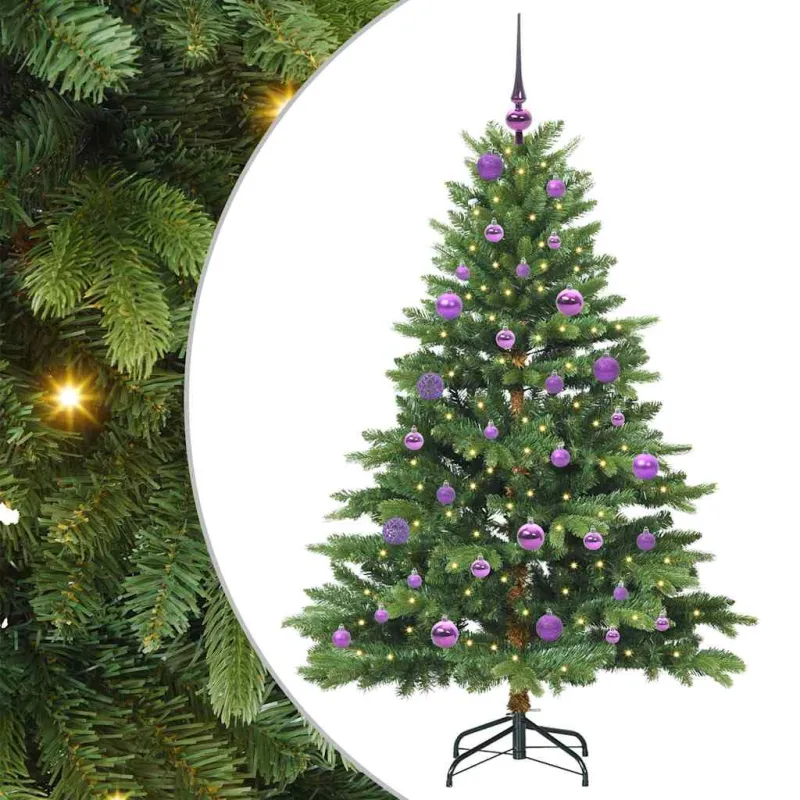 Dirbtinė Kalėdų eglutė su 150 LED Žalia 150 cm PE ir PVC