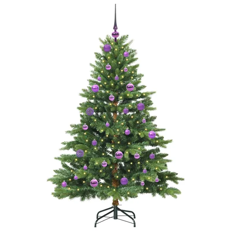 Dirbtinė Kalėdų eglutė su 150 LED Žalia 150 cm PE ir PVC