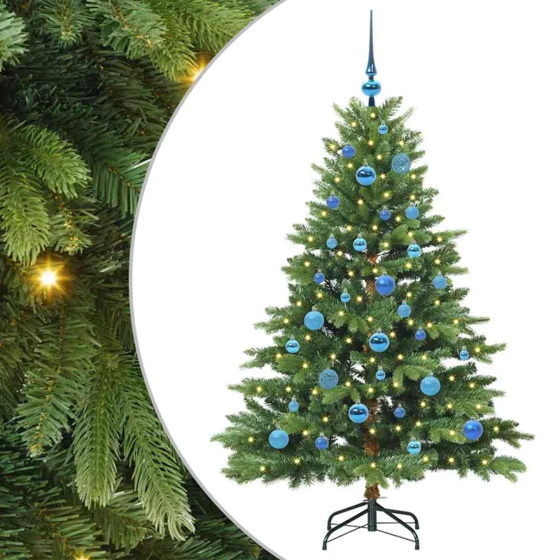 Dirbtinė Kalėdų eglutė su 150 LED Žalia 150 cm PE ir PVC