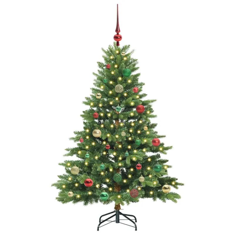 Dirbtinė Kalėdų eglutė su 150 LED Žalia 150 cm PE ir PVC