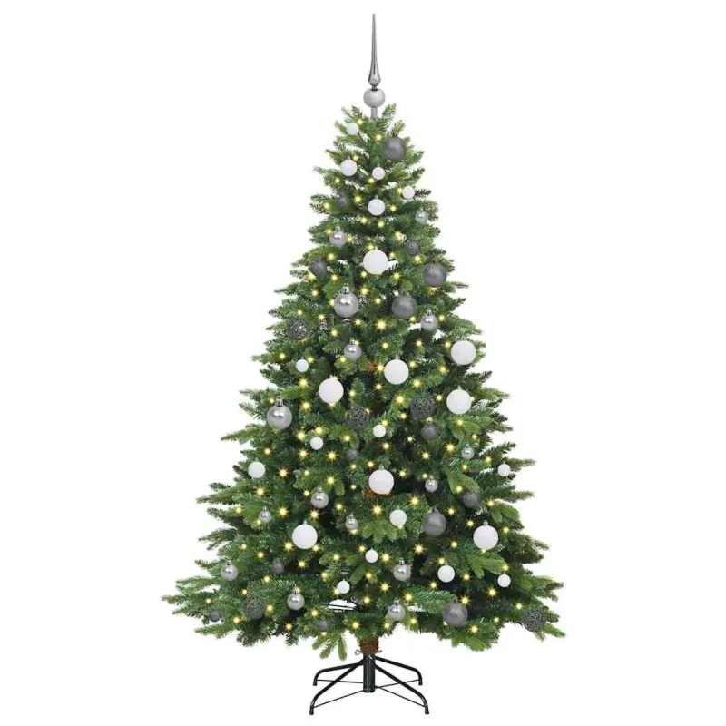 Dirbtinė Kalėdų eglutė su 300 LED Žalia 180 cm PE ir PVC