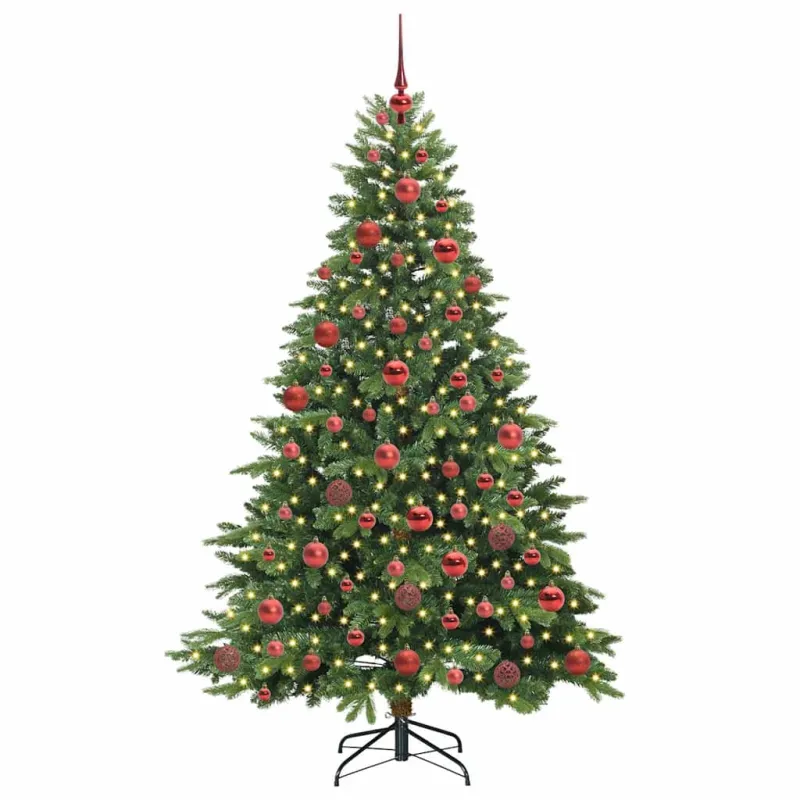 Dirbtinė Kalėdų eglutė su 300 LED Žalia 180 cm PE ir PVC