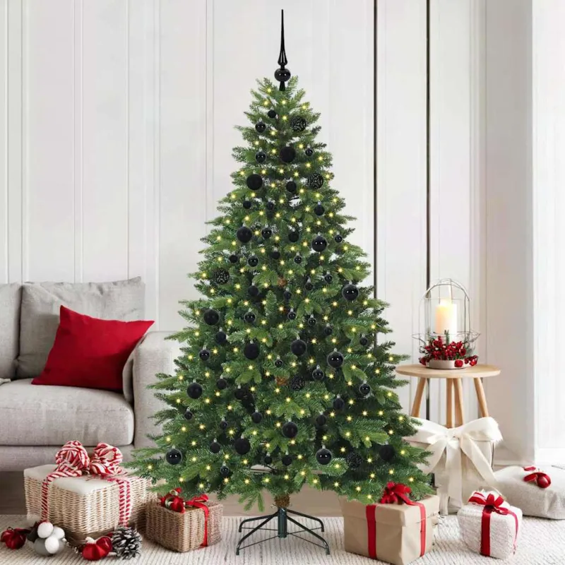 Dirbtinė Kalėdų eglutė su 300 LED Žalia 180 cm PE ir PVC
