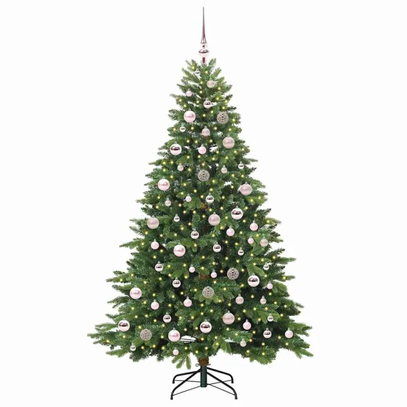 Dirbtinė Kalėdų eglutė su 300 LED Žalia 180 cm PE ir PVC