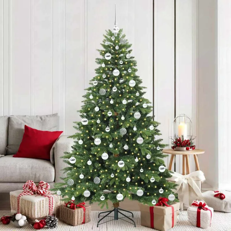 Dirbtinė Kalėdų eglutė su 300 LED Žalia 180 cm PE ir PVC