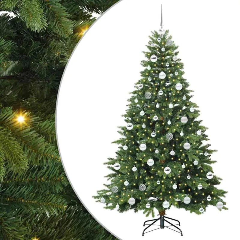 Dirbtinė Kalėdų eglutė su 300 LED Žalia 180 cm PE ir PVC