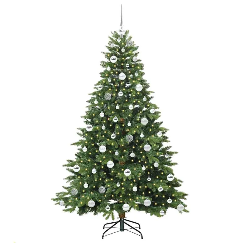 Dirbtinė Kalėdų eglutė su 300 LED Žalia 180 cm PE ir PVC