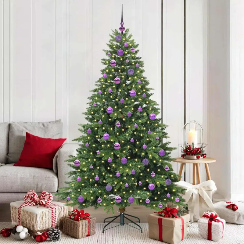 Dirbtinė Kalėdų eglutė su 300 LED Žalia 180 cm PE ir PVC